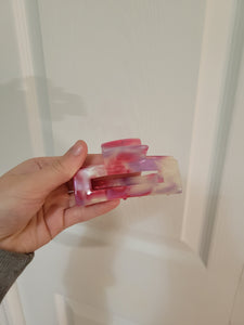 Pince marbré rose/mauve
