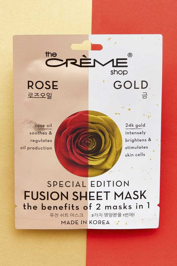 Masque fusion rose et or